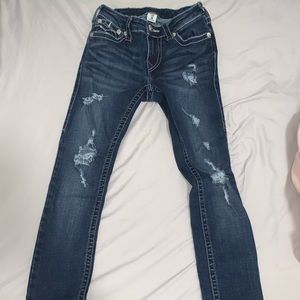 TRUE RELIGION BLUE RIPPED JEANS